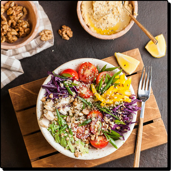 Roasted Vegetable and Quinoa Salad with Bold Finishing Oil